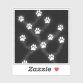 Ghoful Cat Paw Prints - Spooky Halloween Sticker (Blatt)