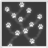 Ghoful Cat Paw Prints - Spooky Halloween Sticker (Vorderseite)