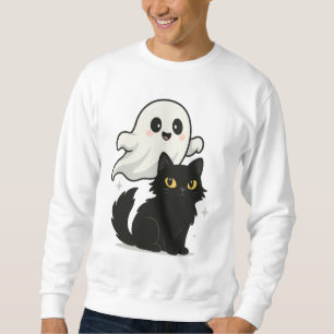 Ghoful Cat Vibes - Spooky Niedlicher T - Shirt