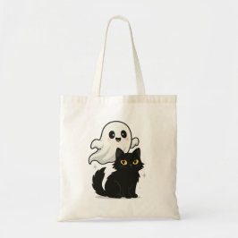 Ghoful Cat Vibes - Spooky Niedlicher T - Shirt Tragetasche