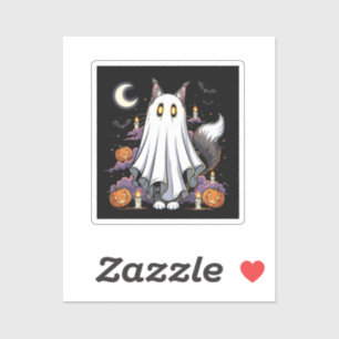 Ghoful Coon - Fluffy Maine Coon Halloween Aufkleber