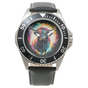 Ghoful Grace: Spektralholographische Hochlandkuh, Armbanduhr