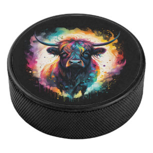 Ghoful Grace: Spektralholographische Hochlandkuh, Eishockey Puck