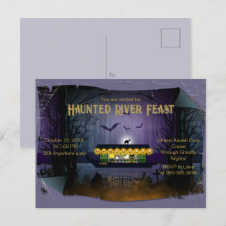 Ghoful Graveyard Cruise Einladung Postkarte