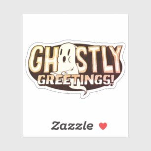Ghoful Greetings Halloween Pun Funny Aufkleber