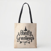 Ghoful Grüße Antike Aussehen Halloween Tasche (Vorderseite)