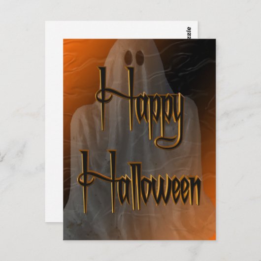 Ghoful Happy Halloween Postcard Postkarte (Vorne/Hinten)