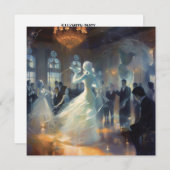 Ghoful Masquerade Ball: Spektrale Soirée Einladung (Vorne/Hinten)