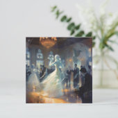 Ghoful Masquerade Ball: Spektrale Soirée Einladung (Stehend Vorderseite)