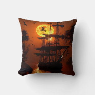 "Ghoful Pirate Ship Pillow" Kissen