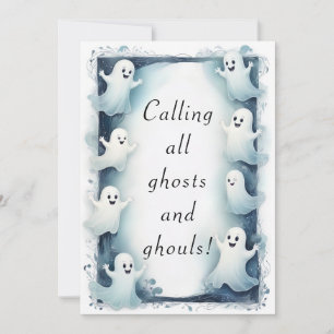 Ghoful Rahmen Design Halloween Spiralen Border Einladung