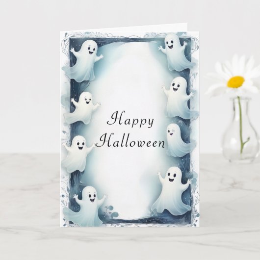 Ghoful Rahmen Design Halloween Spiralen Border Karte (Kleine Pflanze)