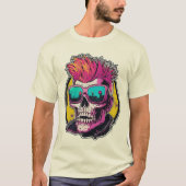 "Ghoful Skeleton Vibes - Hochwertiger Vector T-Sh T-Shirt (Vorderseite)