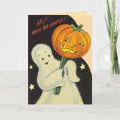 Ghoful Vintag Kids Halloween Card Karte (Vorderseite)
