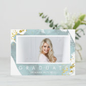 Ghör Grad | Foto Graduation Party Einladung (Stehend Vorderseite)