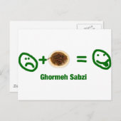 Ghormeh Sabzi Postkarte (Vorne/Hinten)