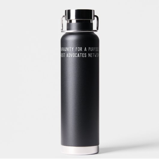 Ghost Advocates Network Water Flasche (Rückseite)