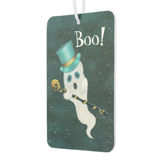 Ghost Alberne Gesichter in Sky Blue Top Hat Skull Autolufterfrischer (Links)