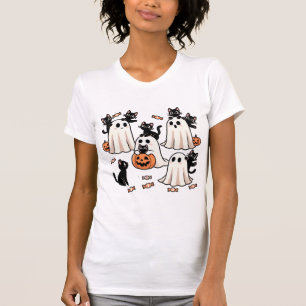 "Ghost and Black Cat Companion - Spooky Niedlich H T-Shirt