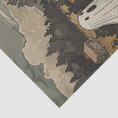 Ghost and Cow Halloween Farmhouse Tissue Paper Seidenpapier (Ausschnitt)