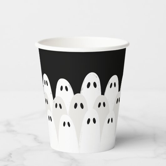 Ghost-Ansammlung Halloween Pappbecher (Vorderseite)