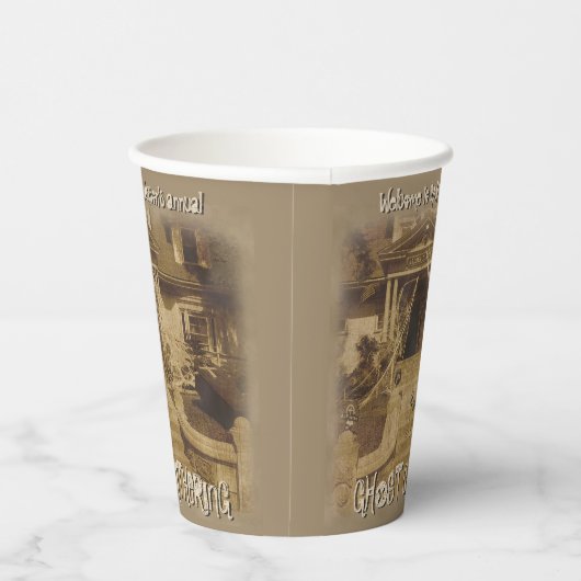 Ghost-Ansammlung-Halloween-Party Pappbecher (Rechts)