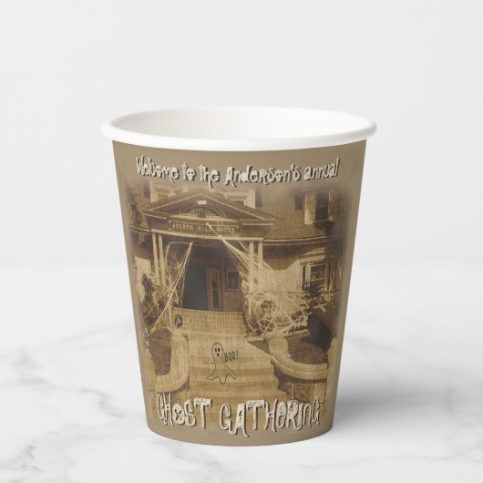 Ghost-Ansammlung-Halloween-Party Pappbecher (Vorderseite)