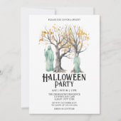 Ghost-Apparatur Kostümminze Halloween-Party Einladung (Vorderseite)