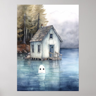 Ghost Art: Kleines Haus am See Poster