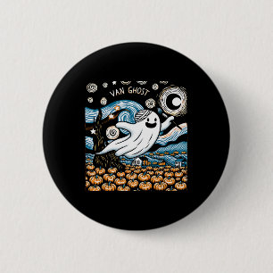 Ghost Art Teacher Halloween 2 Button