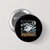Ghost Art Teacher Halloween 2 Button (Vorne & Hinten)