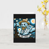 Ghost Art Teacher Halloween Karte (Gelbe Blume)