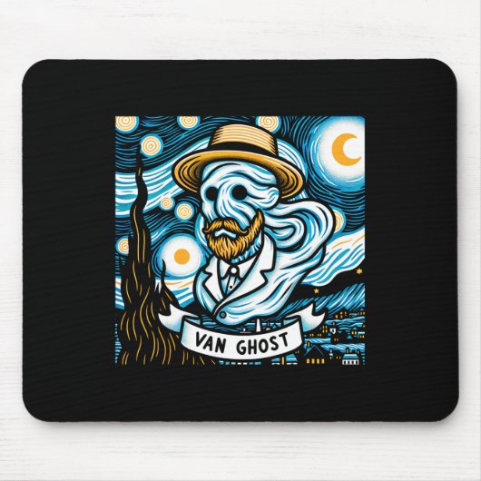 Ghost Art Teacher Halloween Mousepad (Vorne)
