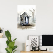 Ghost Art: Tiny House Poster (Heimbüro)