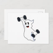 Ghost at Kraft Training mit Dumbells Postkarte (Vorne/Hinten)