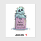 Ghost auf Grabstein Aufkleber (Blatt)