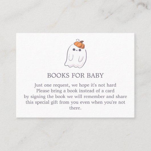 Ghost Baby Bitte bringen Sie eine Buchungskarte mi Visitenkarte (Vorderseite)