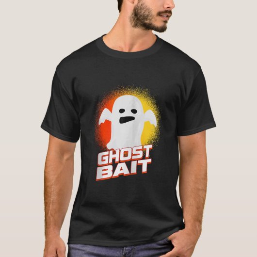 Ghost Bait Funny Halloween Spooky Ghost Zip T-Shirt (Vorderseite)