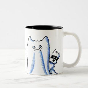 Ghost Bandit Halloween Westies Zweifarbige Tasse