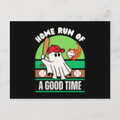 Ghost Baseball Player Halloween Begleitkarte (Rückseite)