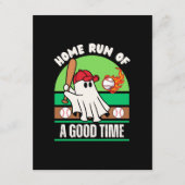 Ghost Baseball Player Halloween Begleitkarte (Vorderseite)