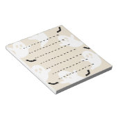 Ghost Bat Dashed Line Halloween Blank Notizblock (angewinkelt)