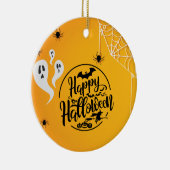 GHOST BAT SPIDER WEB ILLUSTRATION HALLOWEEN KERAMIK ORNAMENT (Rechts)