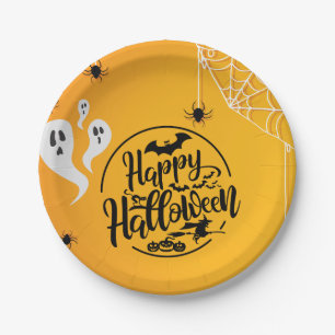 GHOST BAT SPIDER WEB ILLUSTRATION HALLOWEEN PAPPTELLER