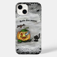 Ghost, Bat und Katze, glücklich Halloween!