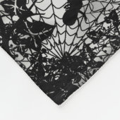 Ghost, Bat und Katze, glücklich Halloween! Fleecedecke (Ecke)