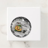 Ghost, Bat und Katze, glücklich Halloween! Geschenkanhänger (Beispiel)