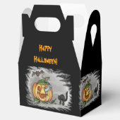 Ghost, Bat und Katze, glücklich Halloween! Geschenkschachtel (Geöffnet)