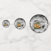 Ghost, Bat und Katze, glücklich Halloween! Konfetti (Vorderseiten)
