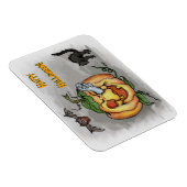 Ghost, Bat und Katze, glücklich Halloween! Magnet (Rechte Seite)